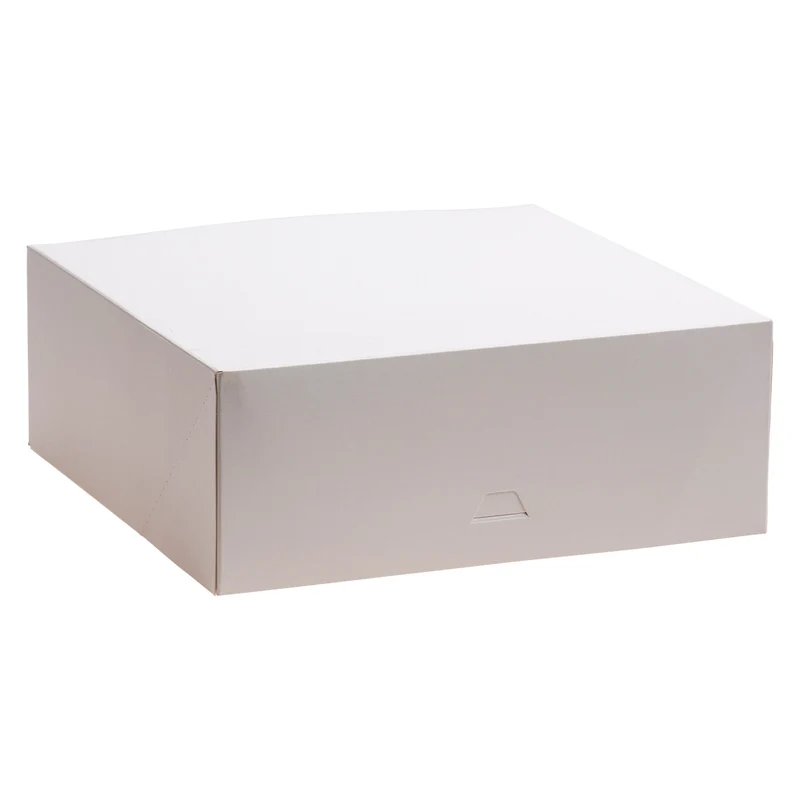 CAJA TARTA BLANCA CARTÓN 32X32X10CM