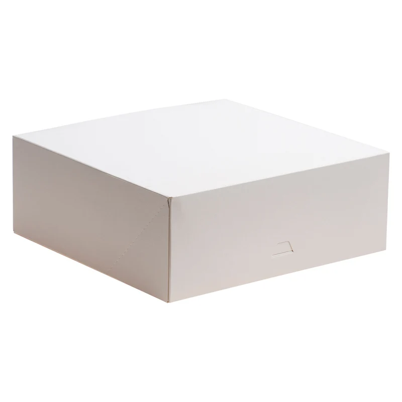 CAJA TARTA BLANCA CARTÓN 32X32X10CM