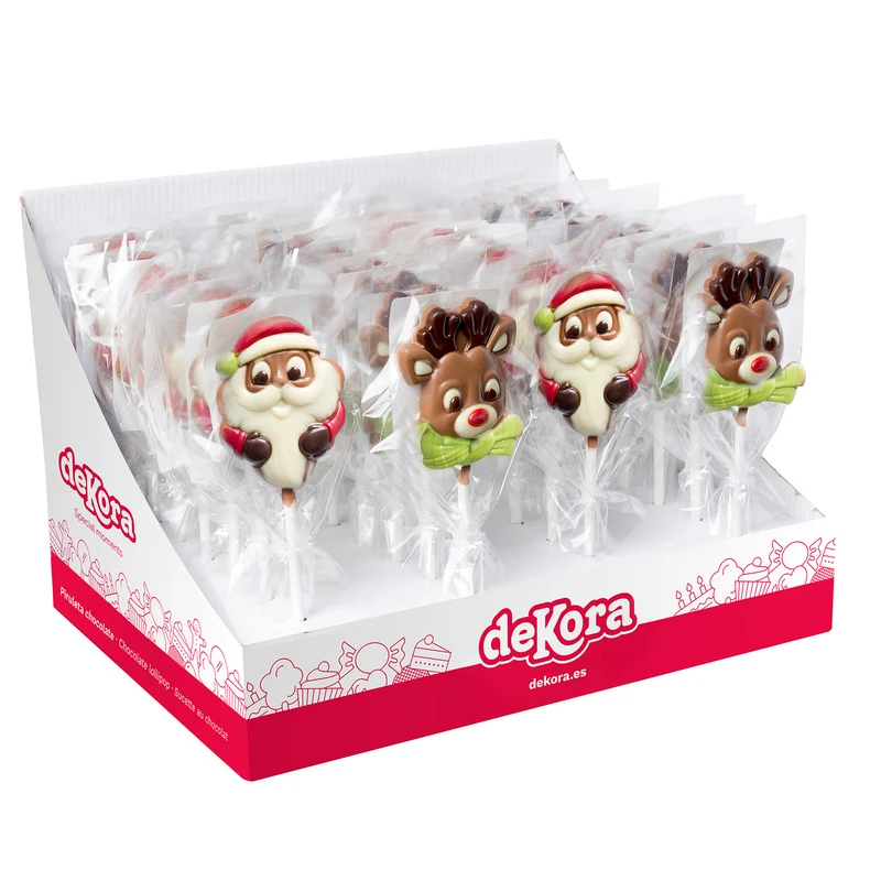 PIRULETAS CHOCOLATE NAVIDAD 20GR 2 MODELOS SURT.