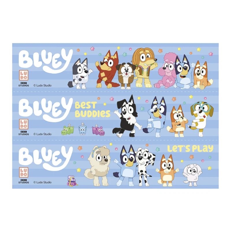 RIBBONS BLUEY Y BINGO PAPEL COMESTIBLE A5 14,8X21CM