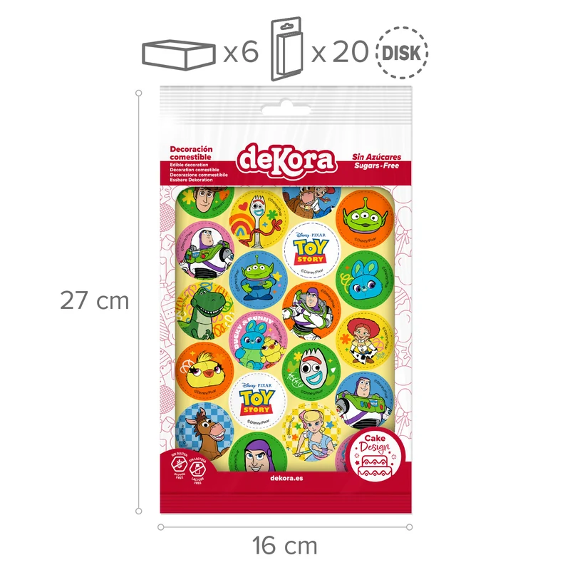 MINI DISCOS COMESTIBLES TOY STORY Ø 3,4CM