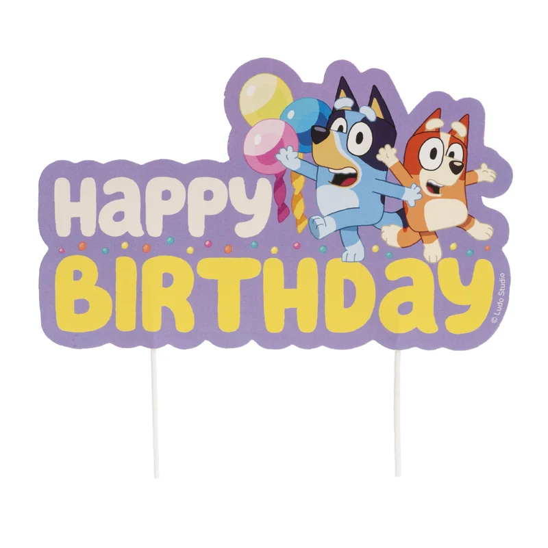CAKE TOPPERS PAPEL BLUEY Y BINGO 16.5CM