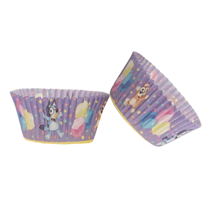 BLISTER 25 CAPSULAS CUPCAKE BLUEY Y BINGO Ø 5CM H 3CM