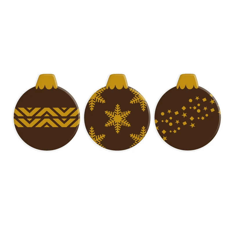 DECORACON CHOCO NEGRO SURTIDO BOLAS NAVIDAD 2D 3MOD 135UDS