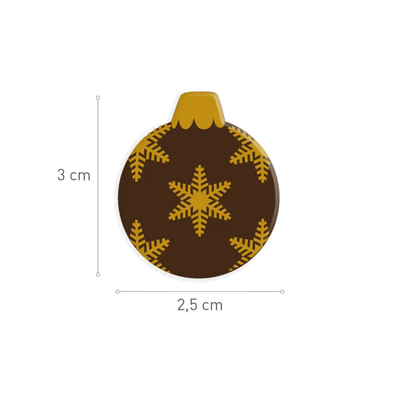 DECORACON CHOCO NEGRO SURTIDO BOLAS NAVIDAD 2D 3MOD 135UDS