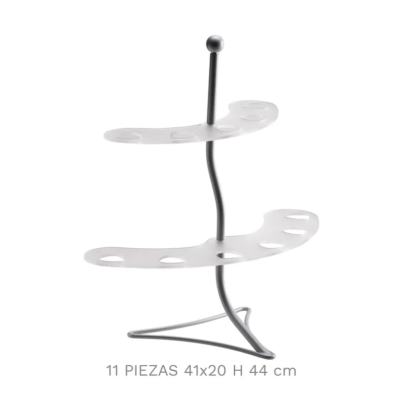 PORTA CONOS METÁLICO BLANCO 11 PIEZAS 41X20CM H 44CM