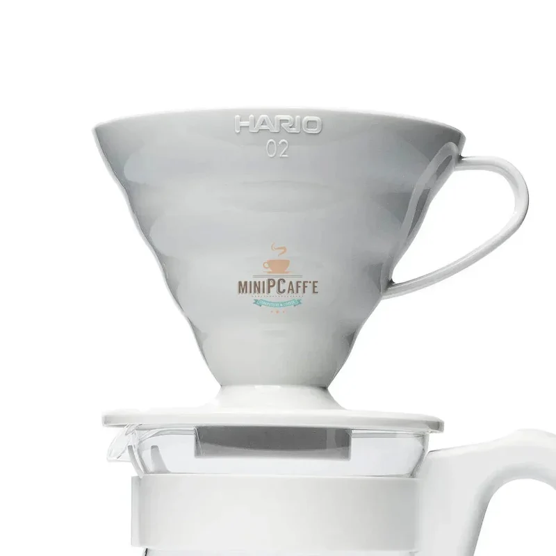 Hario V60 Starter Kit Pale Grey with Mini-Slim Plus Grinder