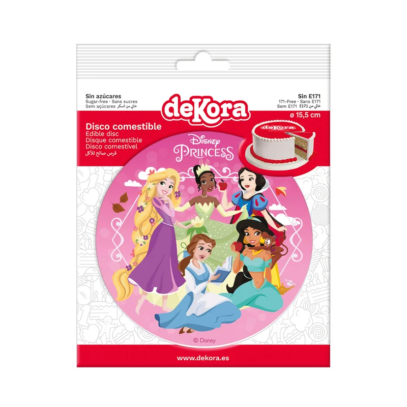 DISCO COMESTIBLE TARTA PRINCESAS ZERO 15,5CM