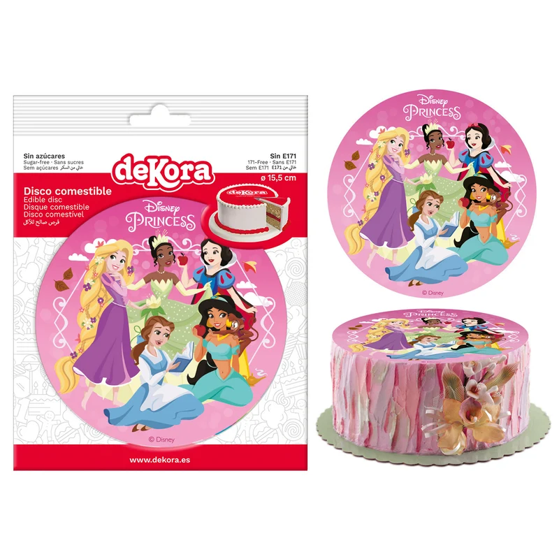 DISCO COMESTIBLE TARTA PRINCESAS ZERO 15,5CM