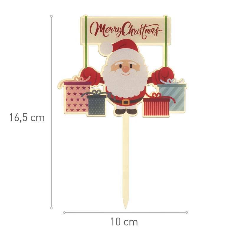 CAKE TOPPER PAPÁ NOEL 16X10,5CM