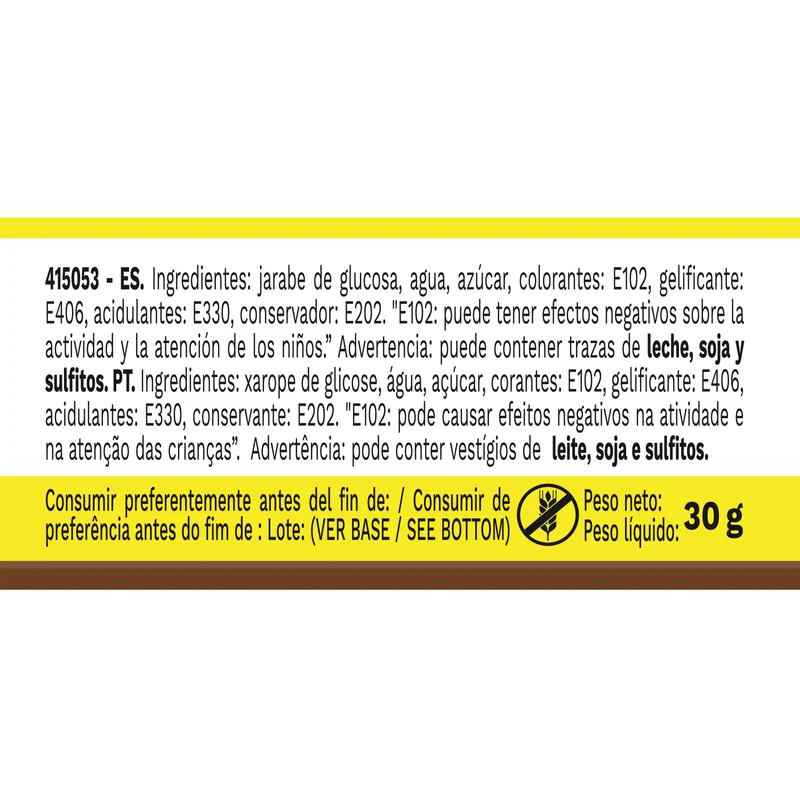 6 COLORANTES EN GEL HIDROSOLUBLE AMARILLO 30G