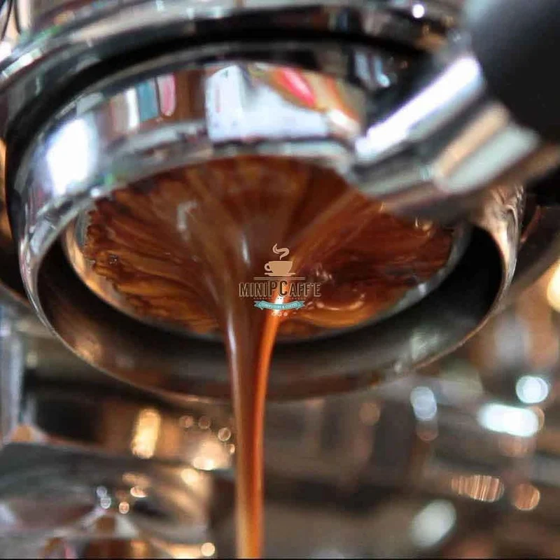 La Pavoni Brown Wood Handle Set with Bottomless Portafilter and Tamper