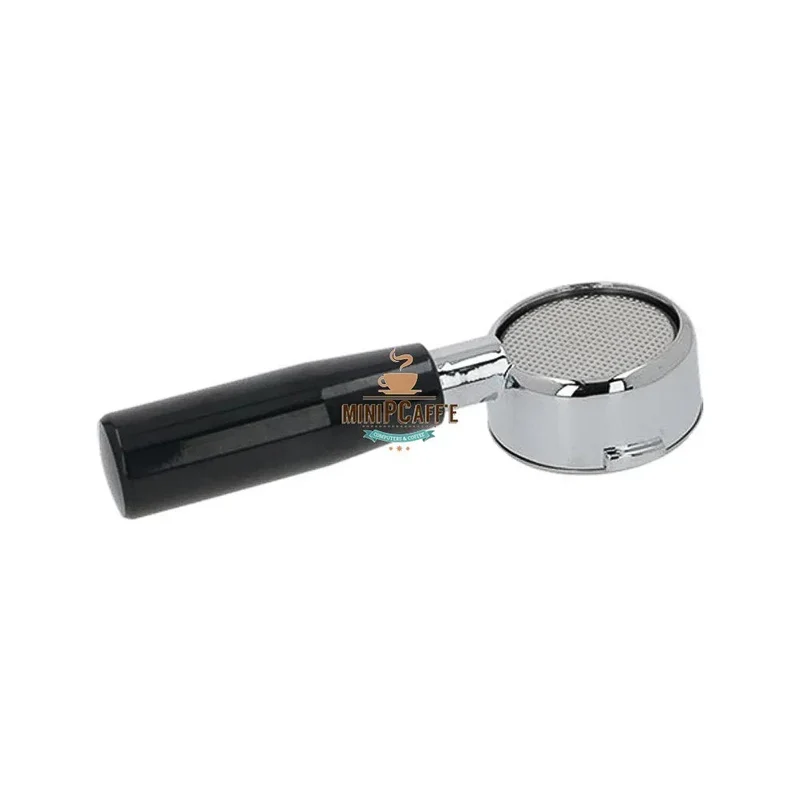 La Pavoni Black Wood Handle Set with Bottomless Portafilter and Tamper