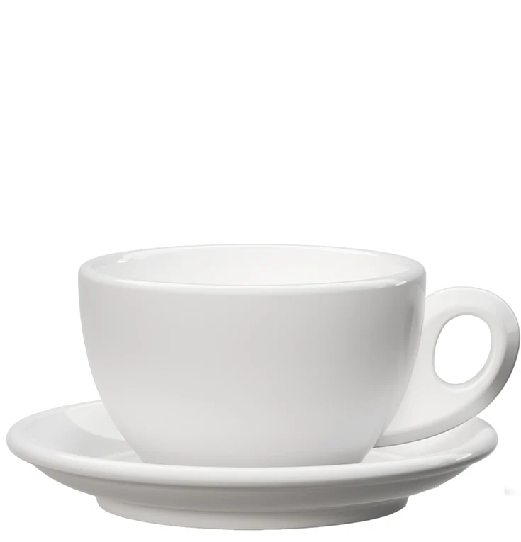 Club House - Tazza Caffelatte Bianca a Pareti Spesse