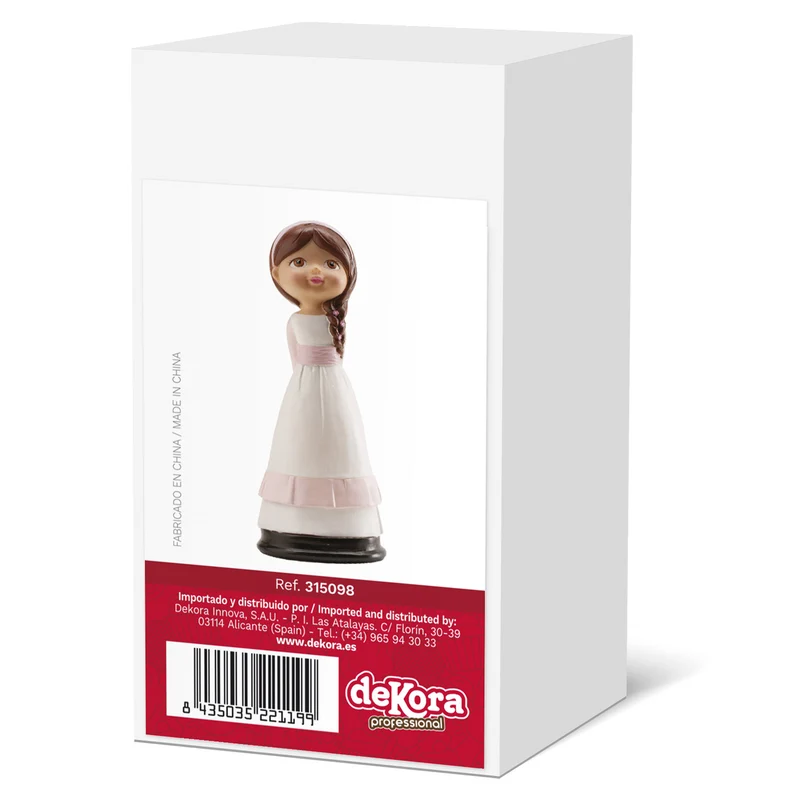 FIGURA TARTA COMUNIÓN NIÑA MARINERA 15 CM