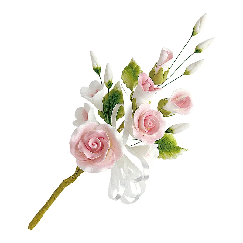 RAMOS DE FLORES PASTILLAJE COLORES SURTIDOS 14CM