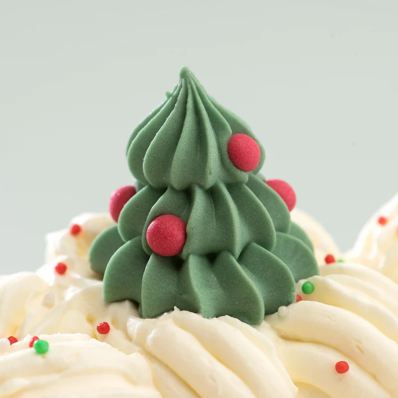 AZÚCAR 3D PAPÁ NOEL, ÁRBOL Y MUÑECO NIEVE 3~4.5CM