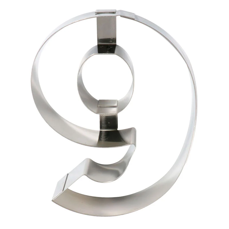 MOLDE ACERO INOX TARTA NÚMERO NUEVE 20 x 16 x 4 CM