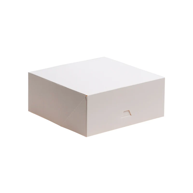 CAJA TARTA BLANCA CARTÓN 16X16X8CM