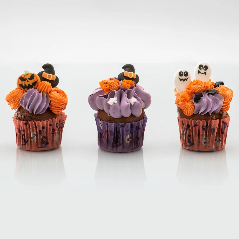 DECORACIÓN AZÚCAR FANTASMA, CALABAZA Y BRUJA