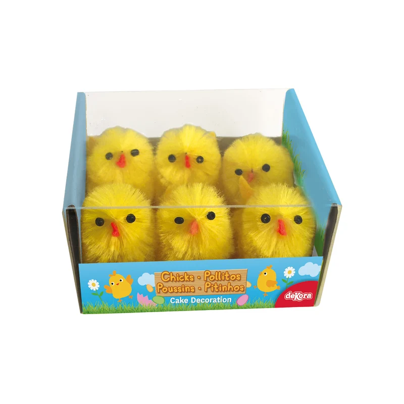 CAJA 6 POLLITOS AMARILLOS DE PASCUA 2.5CM