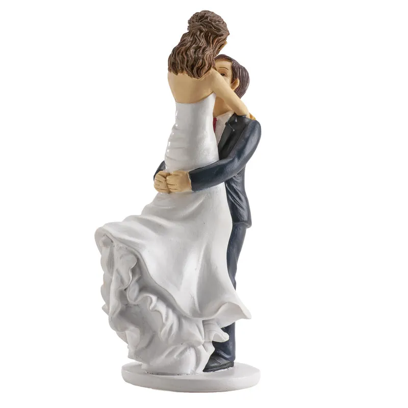 PAREJA DE BODA NOVIA EN BRAZOS 18CM