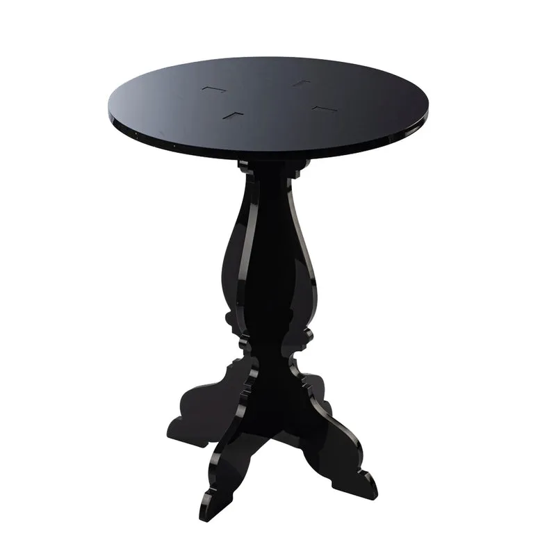 SOPORTE PLEXIGLAS BARROCO NEGRO Ø 26CM H 35CM