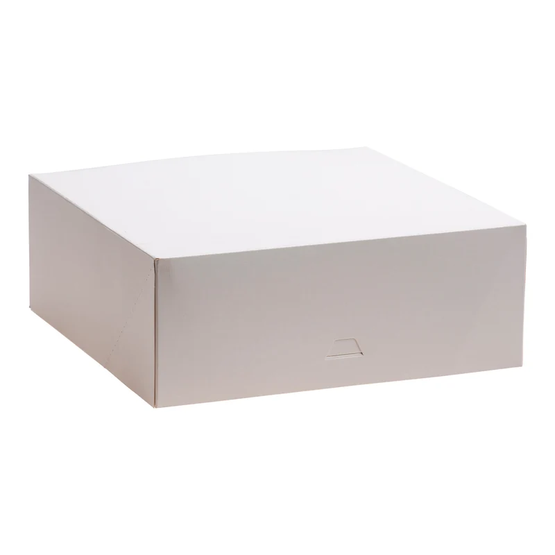 CAJA TARTA BLANCA CARTÓN 29X29X10CM