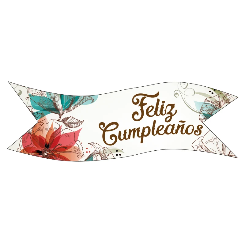BANDERAS OBLEA FELIZ CUMPLEAÑOS