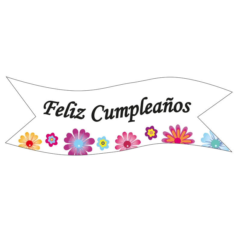 BANDERAS OBLEA FELIZ CUMPLEAÑOS