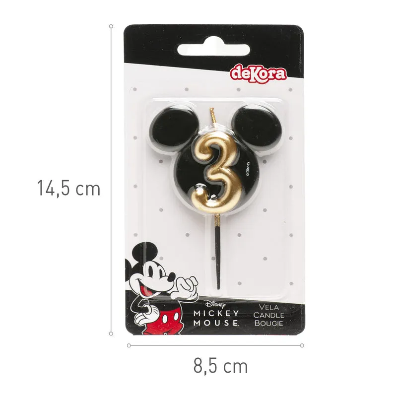 VELAS DE CUMPLEAÑOS OREJAS MICKEY MOUSE 8.5 CM | Nº3