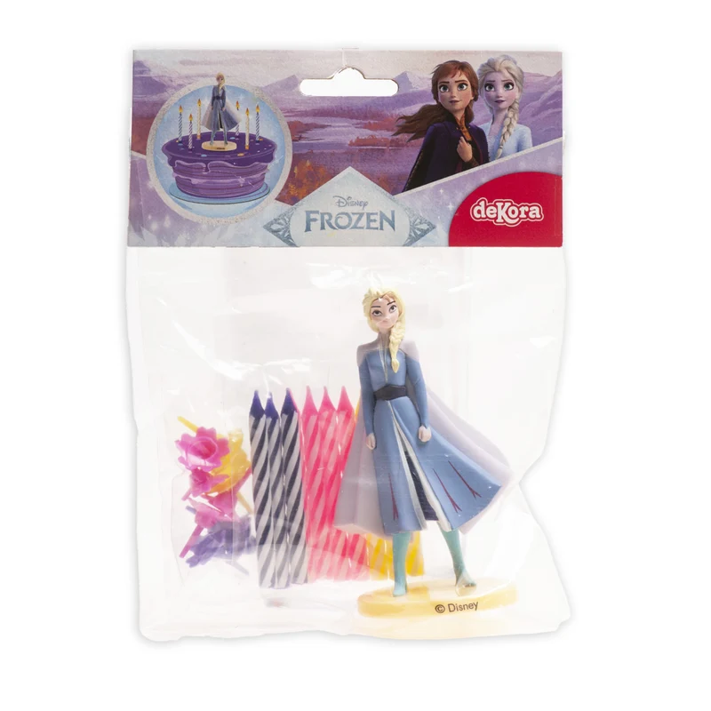 KIT PVC RETAIL FROZEN CON 10 VELAS PARA DECORAR TARTAS