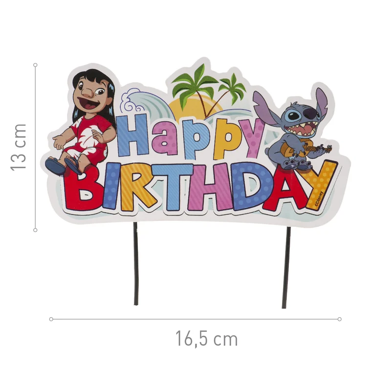 CAKE TOPPER PAPEL STITCH 17.5CM