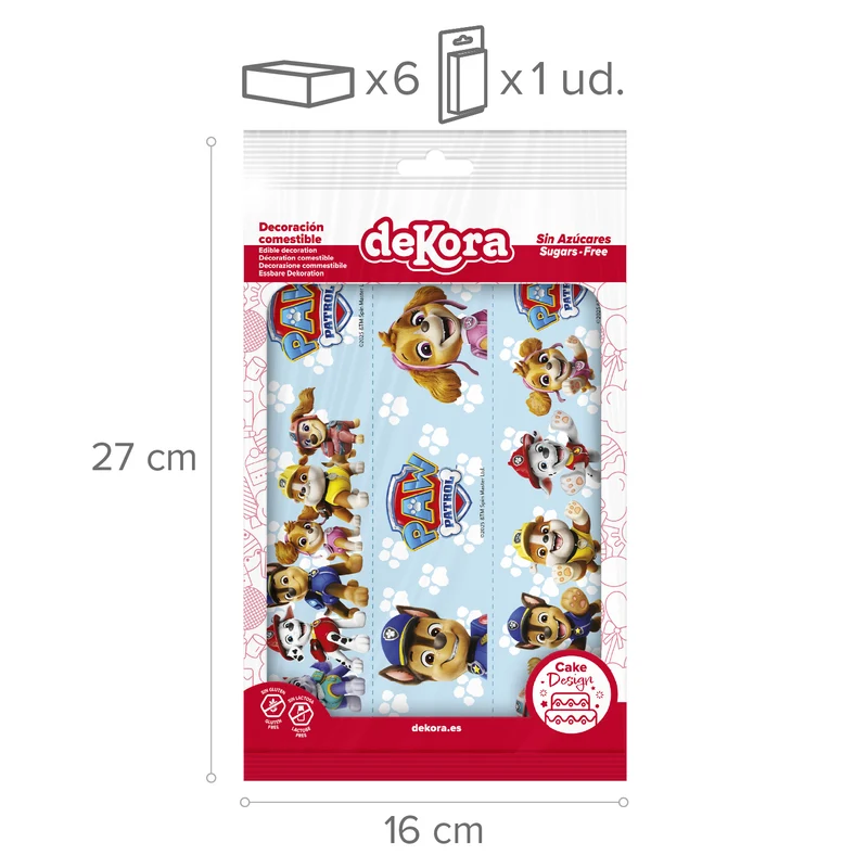RIBBONS PAW PATROL PAPEL COMESTIBLE A5 14,8X21CM