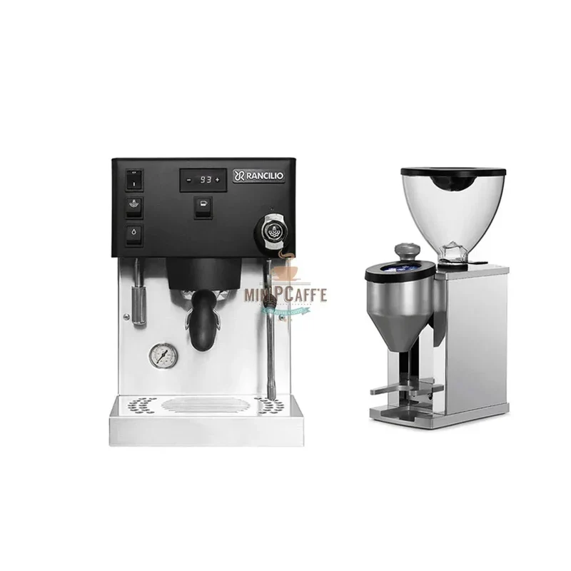Rancilio Silvia Pro X Black with Rocket Faustino Grinder