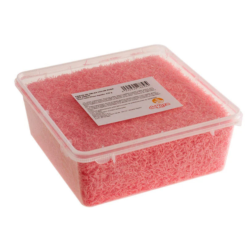 FIDEOS DE OBLEA COLOR ROSA 210 gr