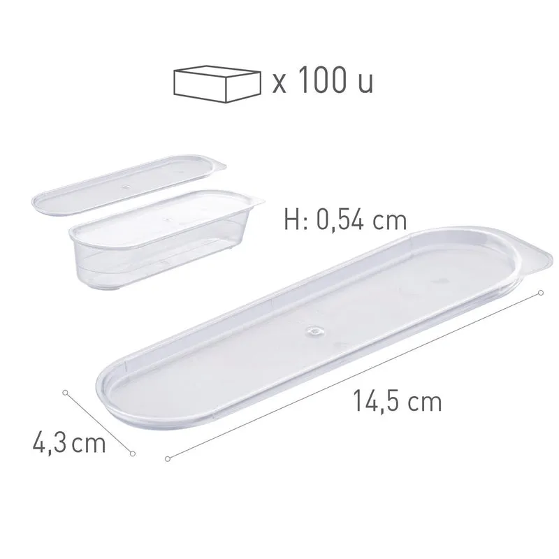 TAPA VASITO PLÁSTICO TRANSPARENTE ECLAIR 145X43.6H5.4M