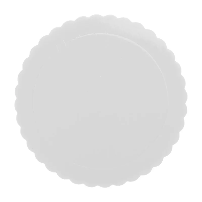 PLATO REDONDO PARA TARTA ONDULADO BLANCO 3 MM 35CM