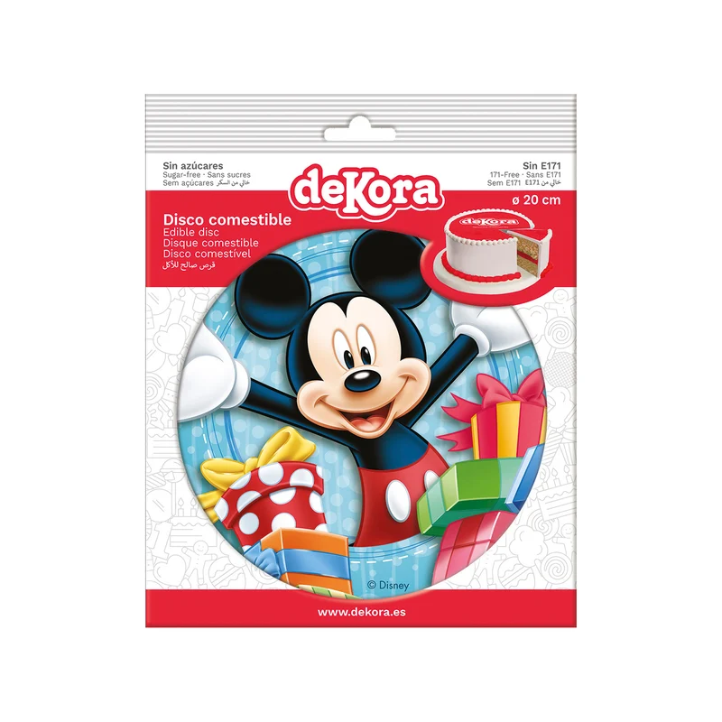 DISCO COMESTIBLE TARTA MICKEY REGALOS ZERO 20CM