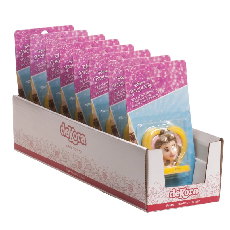 DISPLAY 8 VELAS CUMPLEAÑOS 3D BELLA CORAZÓN 5,5 CM