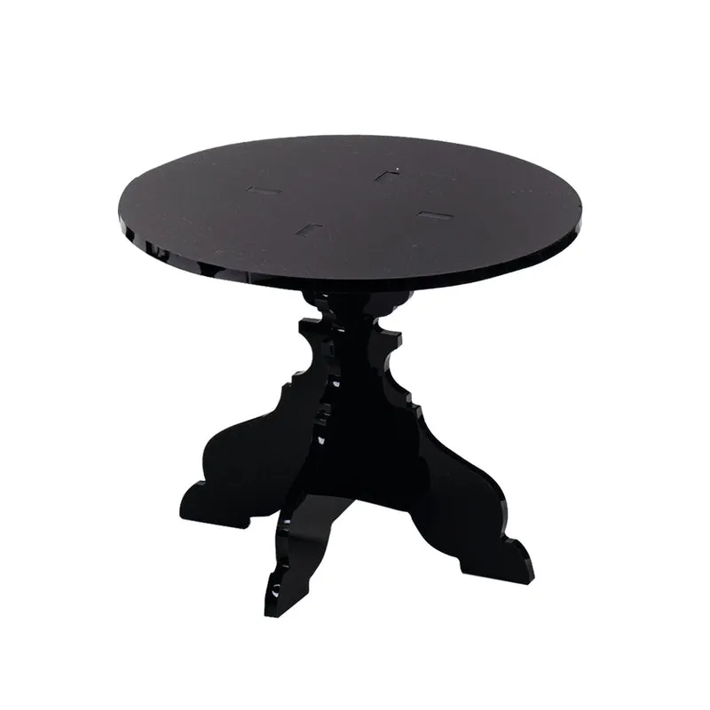 SOPORTE PLEXIGLAS BARROCO NEGRO Ø 26CM H 21CM