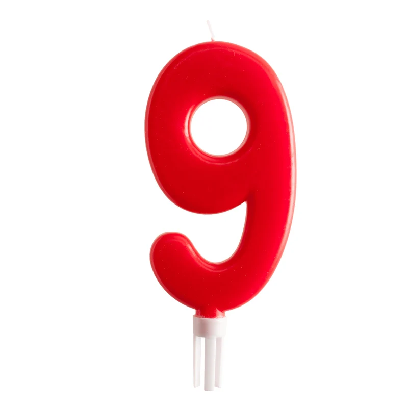 DISPLAY 6 VELAS GIGANTES Nº9 -15CM