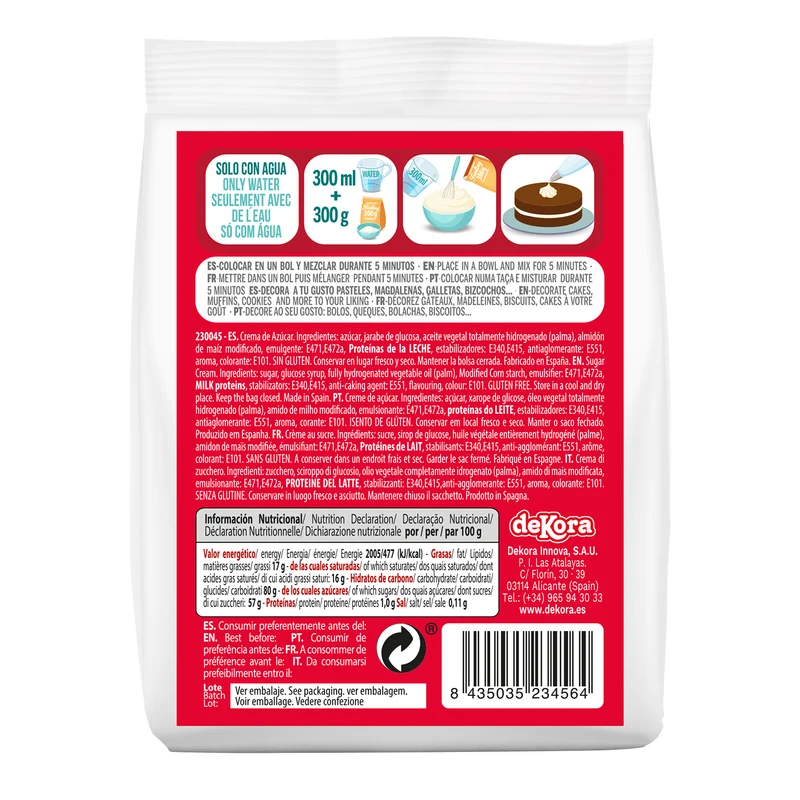 FROSTING EN POLVO VAINILLA 300 G