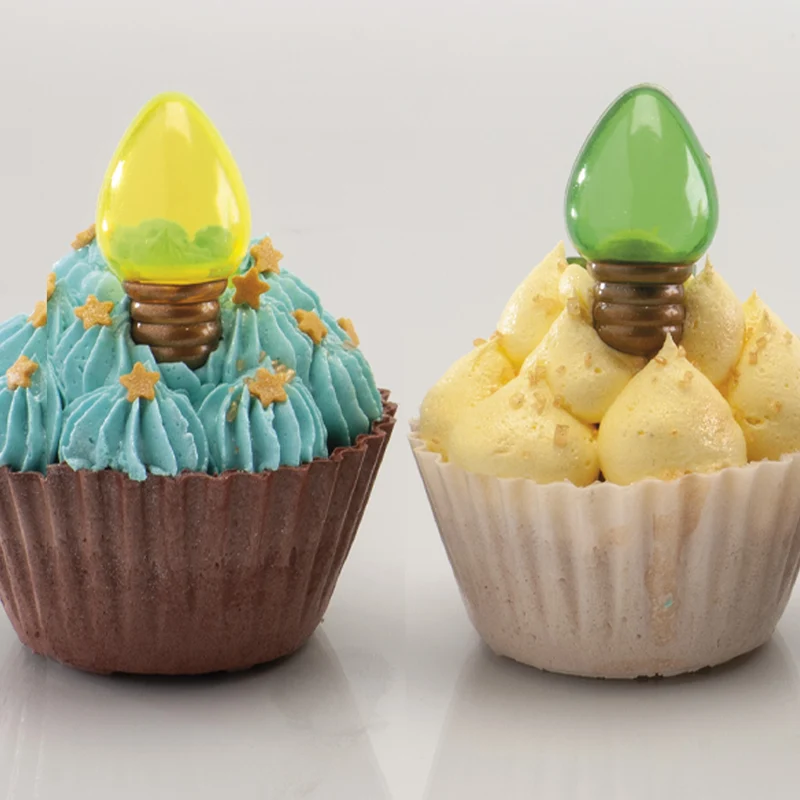 CAKE TOPPER PLASTICO LUCES DE NAVIDAD 4.5CM 144 UDS