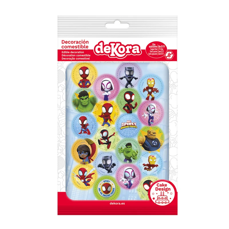 MINI DISCOS COMESTIBLES SPIDEY Ø 3,4CM ZERO A5