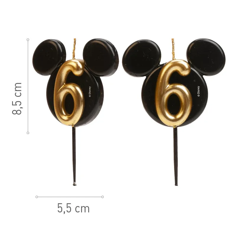 VELAS DE CUMPLEAÑOS OREJAS MICKEY MOUSE 8.5 CM | Nº6