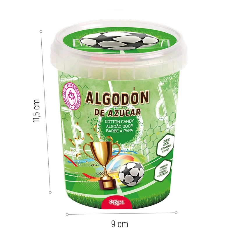 ALGODÓN DE AZÚCAR CON STICKER FÚTBOL 30GR