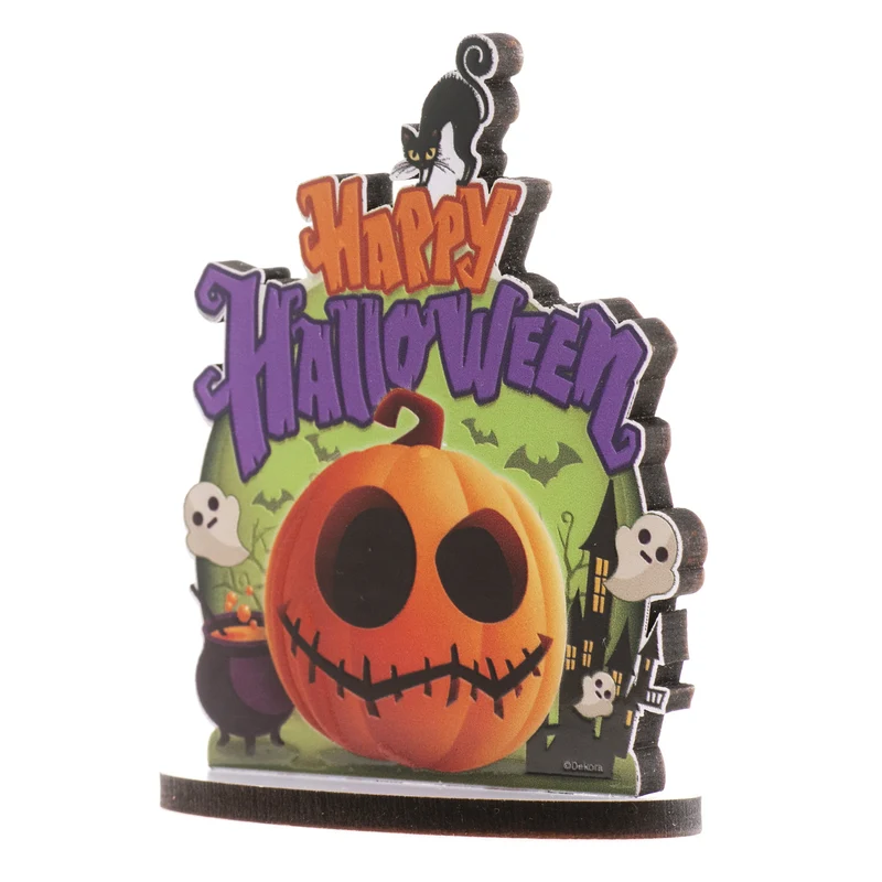 CAKE TOPPER HAPPY HALLOWEEN 10.5X12.5CM