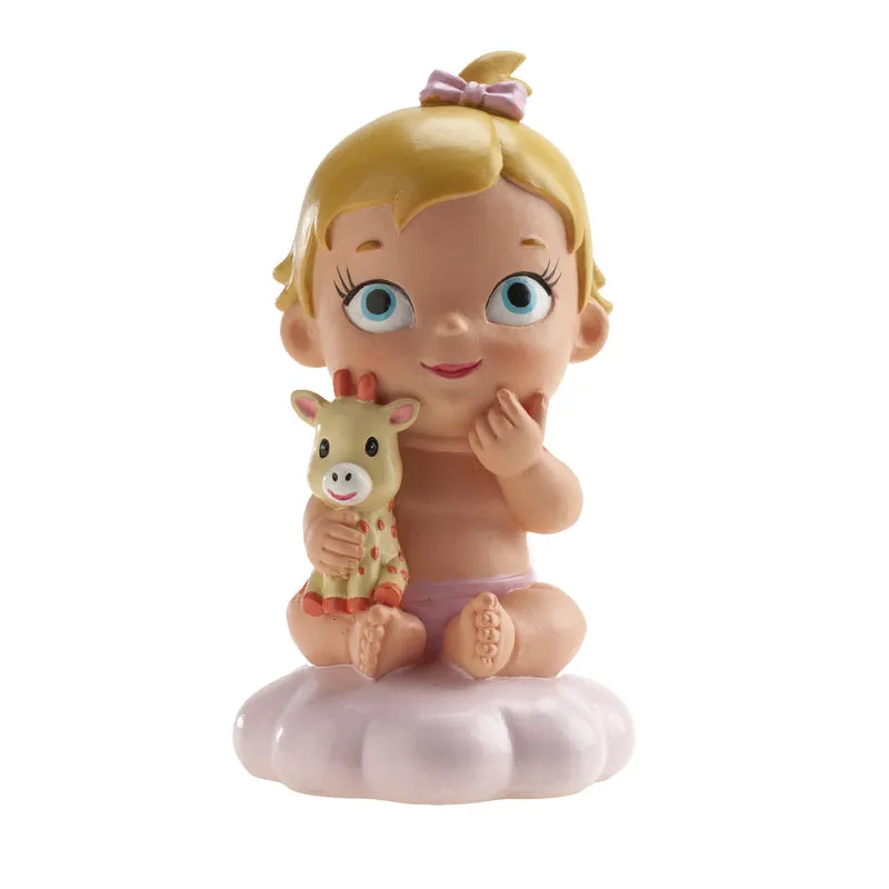 BAUTIZO NIÑA PELUCHE JIRAFA 10,5X6CM