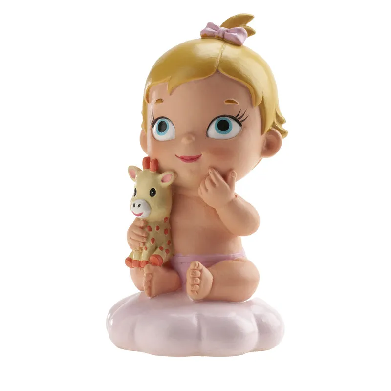 BAUTIZO NIÑA PELUCHE JIRAFA 10,5X6CM